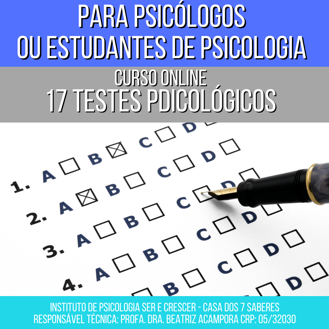 CURSO COM 17 TESTES PSICÓLOGICOS | ONLINE