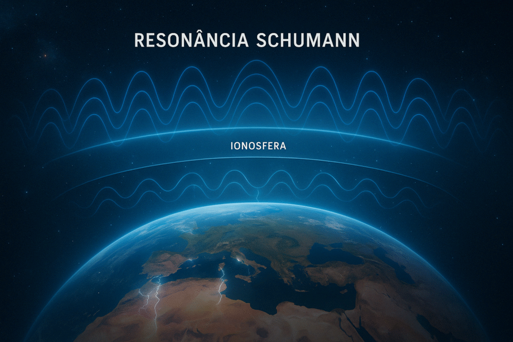 03 RESSONANCIA SHULMMAN Morar sob a AMAS não torna ninguém “mais exposto” à radiação em terra, mas coloca o Brasil numa zona onde satélites, aviação e comunicações sofrem maiores oscilações quando a atividade solar dispara—fenômeno que também pode turbinar momentaneamente a potência registrada da Ressonância Schumann. Informação contextualizada e calibração das expectativas são as melhores defesas contra alarmes exagerados.
