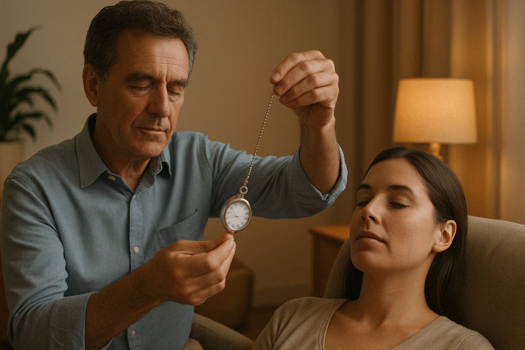 Entre os recursos sensoriais, o uso de estímulos sonoros destaca-se como uma estratégia poderosa na indução hipnótica, em especial na chamada hipnose neurossensorial. Essa abordagem, desenvolvida no Brasil por pesquisadores como Prof. Dr. João Oliveira e colaboradores, emprega sons, frequências, além de outros estímulos (aromas, luzes, cores), para potencializar o processo hipnótico e facilitar a ressignificação de conteúdos internos
